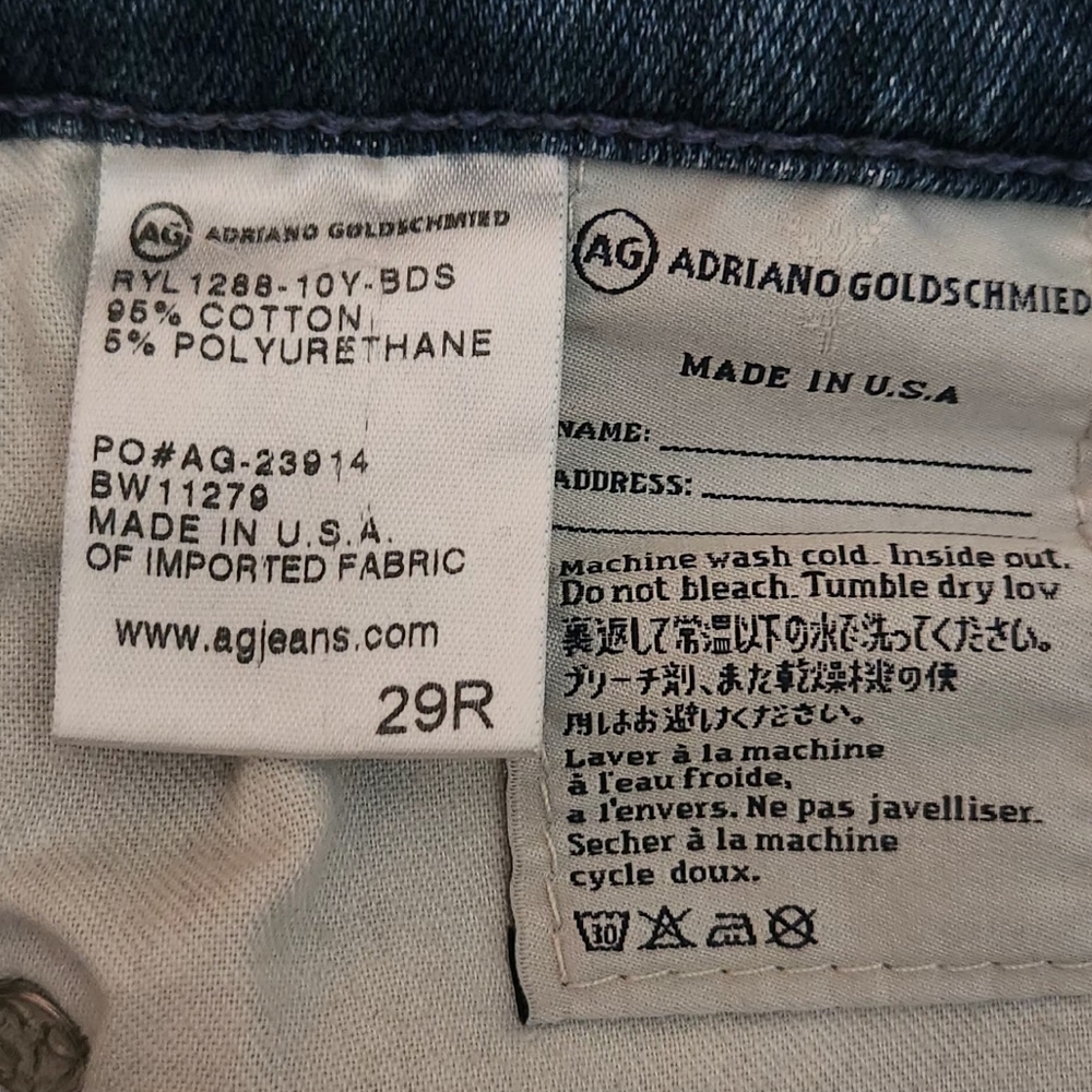 Ag Super Skinny Jeans Leggings Size 29R - Picture 8 of 8